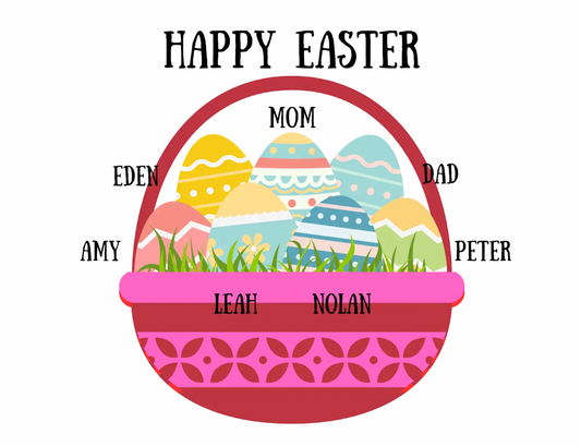 Happy Easter Personalized Wall Art